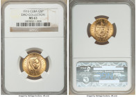 Republic gold 5 Pesos 1916 MS63 NGC, Philadelphia mint, KM19. AGW 0.2419 oz. Ex. EMO Collection

HID09801242017

© 2020 Heritage Auctions | All Ri...