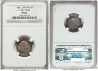 William IV Proof 6 Pence 1831 PR62 NGC, KM712, S-3836, Plain edge. Conservatively graded, lovely gunmetal toning. 

HID09801242017

© 2020 Heritag...