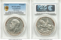 George V Specimen Crown 1935 SP64 PCGS, KM842. Incused edge lettering. Silver .500 Fine. 

HID09801242017

© 2020 Heritage Auctions | All Rights R...