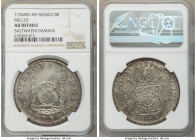 Philip V 8 Reales 1734 Mo-MF AU Details (Saltwater Damage) NGC, Mexico City mint, KM103. Silver and slate-gray toning. 

HID09801242017

© 2020 He...