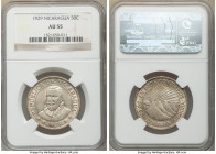 Republic 50 Centavos 1929 AU55 NGC, KM15. Medal rotation. Mintage: 20,000 Two year type. 

HID09801242017

© 2020 Heritage Auctions | All Rights R...
