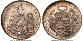 Republic Sol 1894-TF MS63 NGC, Lima mint, KM196.26. Cartwheel luster, white and untoned except for areas to edge toning. 

HID09801242017

© 2020 ...