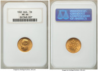Nicholas II gold 5 Roubles 1902-AP MS66 NGC, St. Petersburg mint, KM-Y62. AGW 0.1245 oz. 

HID09801242017

© 2020 Heritage Auctions | All Rights R...