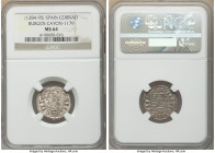 Castile & Leon. Sancho IV Cornado ND (1284-1295) MS64 NGC, Burgos mint, Cay-1179. Pearl-gray and argent with bold full portrait. 

HID09801242017
...