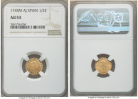 Philip V gold 1/2 Escudo 1745 M-AJ AU53 NGC, Madrid mint, KM361.1.

HID09801242017

© 2020 Heritage Auctions | All Rights Reserved