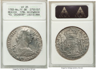 Charles III Pair of Certified "El Cazador" Shipwreck 8 Reales, 1) Mexico: 8 Reales 1783 Mo-FF - VF25 ANACS, Mexico City mint, KM106.2 2) Peru: 8 Reale...