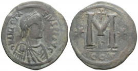 Byzantine
Anastasius (491-518 AD). Constantinople
AE Follis (37.7mm 15.7 g)