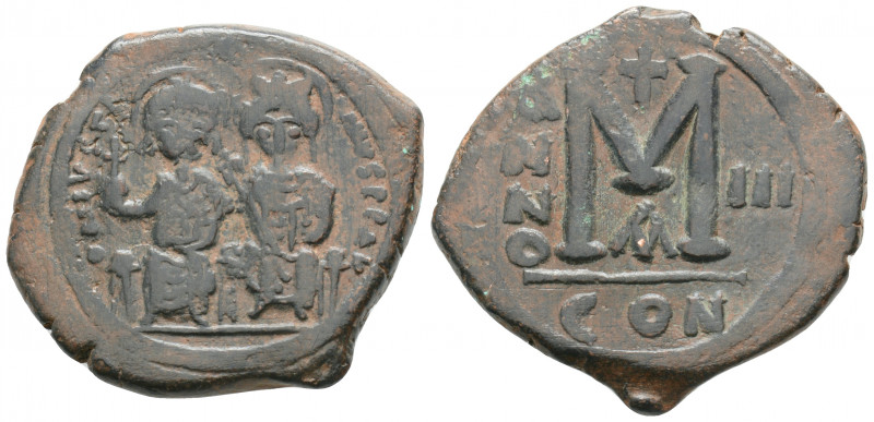 Byzantine 
Justin II (565-578 AD). Constantinople 
AE Follis (32.3 mm 15.5g