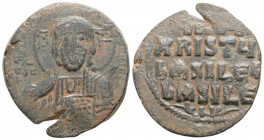 Byzantine
Attributed to Basil II and Constantine VIII (976-1028 AD). Constantinople
AE Follis (28.6mm 10g)