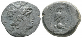 Greek
SELEUKID KINGS. Cleopatra Thea and Antiochos VIII ( Circa 125-121 BC)
AE Bronze (20.7mm 6.1g)