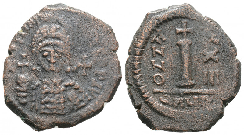 Byzantine
Justinian I (527-565 AD.) Antioch mint.
AE Decanummium. (22.6 mm, 5.1 ...