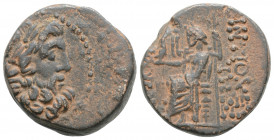 Roman Provincial
Seleucis and Pieria. Antiochia ad Orontem. Pseudo-autonomous issue. ( Circa 1 Century BC.)
AE Bronze ( 20mm. 8.1 g. )