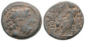 Roman Provincial
Seleucis and Pieria. Antiochia ad Orontem. Pseudo-autonomous issue. ( Circa 1 Century BC.)
AE Bronze ( 19.4 mm. 6.6 g. )