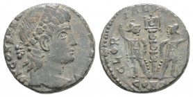 Roman Imperial
Constantine II, as Caesar, (316-337 AD.) Constantinopolis
AE Follis (Bronze, 13.8 mm, 1.4 g )