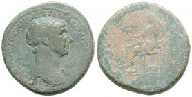 Roman Imperial
Trajan, (98-117 A.D.) Rome.
AE Sestertius, (33 mm 24.1 g )