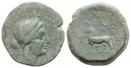 Greek
CILICIA. Adana. (Circa 164-27 BC).
AE Bronze (19.3 mm 4.7 g)