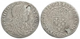 Medieval World
Louis XIV (1643-1715 AD). France 
(20.3mm 1.6g)