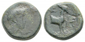 Greek
AEOLIS, Aigai. (Circa 1st century BC)
AE Bronze (12.8mm 2.3g)
