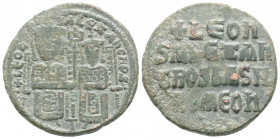 Byzantine
Leo VI with Alexander (886-912 AD). Constantinople
AE Follis (26mm 7.3g)