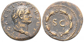 Roman Provincial
SELEUCIS and PIERIA, Antioch. Titus, as Caesar (69-79 AD).
AE Dupondius (21.6mm 6.3g)