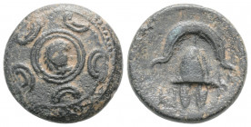 Greek
KINGS of MACEDON. temp. Philip III - Antigonos I Monophthalmos. (Circa 323-310 BC)
AE Bronze (17.2mm 4.1g)