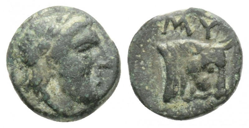 Greek
LESBOS, Mytilene. (Circa 400-350 BC)
AE Bronze (8.9mm 0.6g)