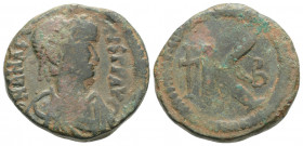 Byzantine
Anastasius (491-518 AD). Constantinople
AE Follis (22.1mm 7.2 g)