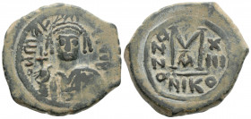 Byzantine
Maurice Tiberius (582-602 AD). Nicomedia
AE Follis (31mm 12.5g)