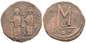Byzantine
Justin II and Sophia (565-578 AD). Constantinople
AE Follis (29.7mm 16.1g)