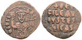 Byzantine
Theophilus (829-842). Constantinople
AE Half Follis (27.9mm 5.2g)