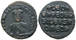 Byzantine
Leo VI the Wise (886-912.AD). Constantinople
AE Follis (26.4mm 6.6g)