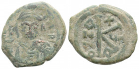 Byzantine
Maurice Tiberius(?) (582-602 AD).
AE Nummus (23.3mm 5.5g)