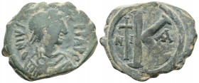 Byzantine 
Justin I (518-527 AD). Nicomedia Mint
AE Half Follis (30.4mm 9.2g)