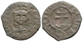 Medieval
ARMENIA, Cilician Armenia. Hetoum II (1289-1293 AD, 1295-1296, and 1301-1305).
AE Bronze (22.7mm 4.1g)