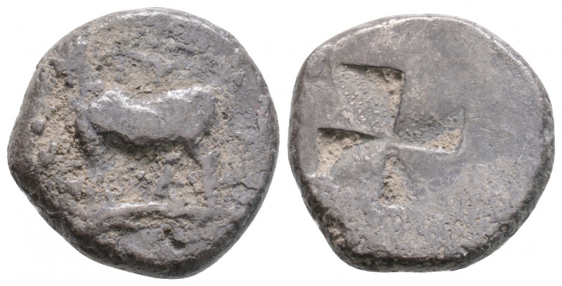 Greek
THRACE, Byzantion. (Circa 387/6-340 BC )
Siglos Silver (18.1mm 5.4g)