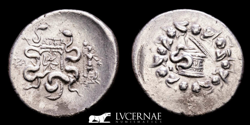 Ancient Greek - Lydia, Tralleis - Silver Cistophoric Tetradrachm. - Circa 133-95...