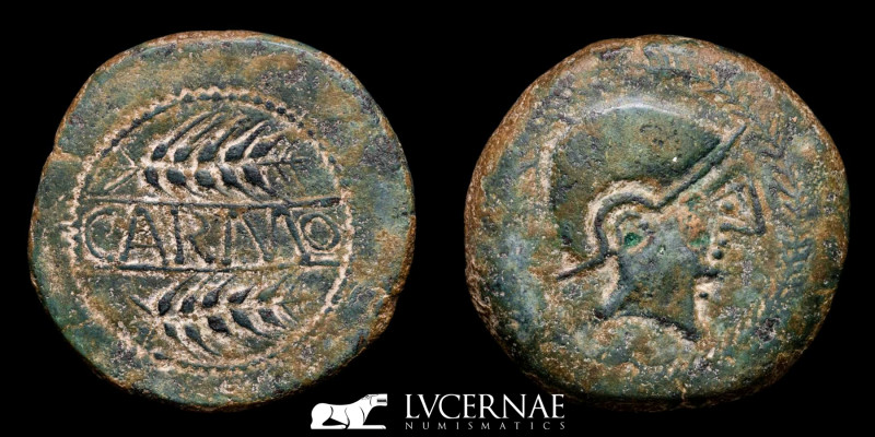 Ancient Spain - Carmo (now Carmona, Sevilla). Bronze As (26.73 g, 33 mm). 200-15...