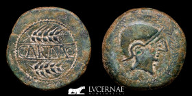 Spain Carmo Bronze As 26.73 g., 33 mm. Carmona - Sevilla 200-150 BC. Near extremely fine