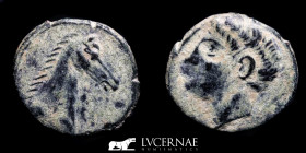 Cartagonova Bronze 1/4 Calco 2.05 g., 16 mm. Cartagena 220-205 B.C. Good very fine (MBC+)