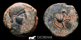 Castulo  Bronze As 10.98 g. 27 mm. Linares, Jaén, Spain 180 B.C.  Good very fine