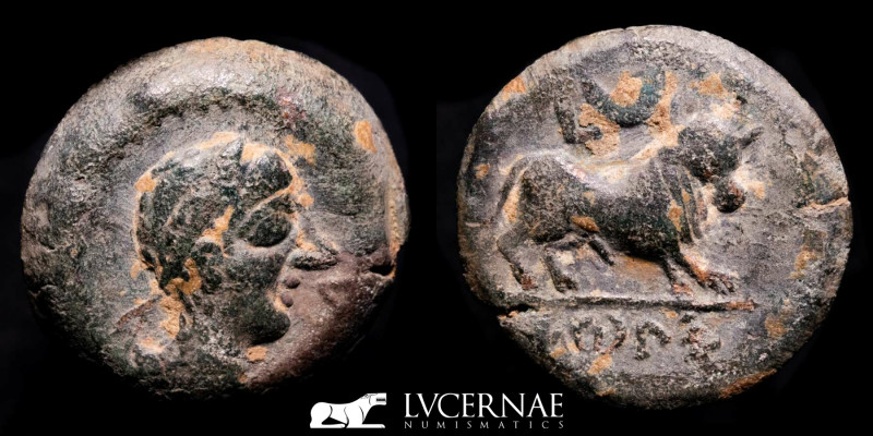 Ancient Hispania - Castulo (Linares, Jaen) 180-150 B.C. Bronze Semis (7.00 g, 19...