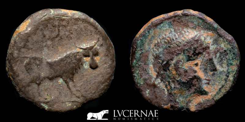 Ancient Hispania - Castulo (Linares, Jaen) 180-150 BC. Bronze Semis (4.78 g., 20...