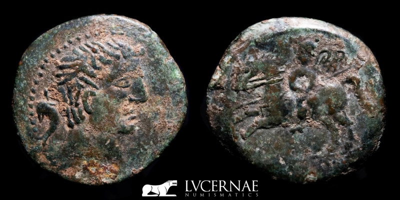 Ancient Hispania. ICALCUSCEN. Bronze As (9.05 g. 26 mm ). 120-20 a.C. Iniesta (C...