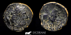 KAIANTOLO Bronze As 10.09 g 26 mm. Gallic chieftain 2nd century BC Good Very Fine