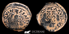 Augustus Bronze Semis 8.32 g., 22 mm. Carthago Nova, Spain 27 BC-14 AD Good Very fine (MBC)