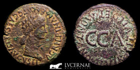 Agrippina Bronze As 21,96 g., 29 mm. Caesaraugusta 37-41 A.D. Good very fine