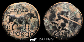Hispania Transitional bronze As 11.45 g. 30 mm. Ivlia Lepida 40-25 BC Good very fine