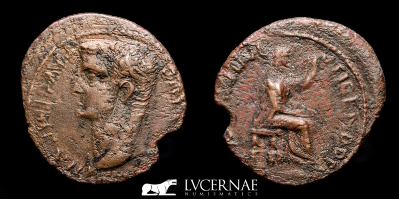 Roman Empire - Provincial.
Tiberius, 14-37 A.D.
AE 23 of UTICA in Zeugitania. 

...