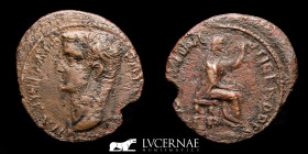 Tiberius, UTICA in Zeugitania.  Bronze Æ23 6.60 g. 23 mm. Utica 14-37 A.D. Good very fine