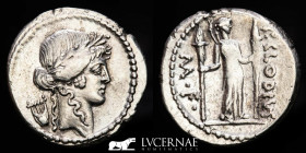 P. Clodius M. f. Turrinus Silver  Denarius 4,24 g. 18 mm. Rome 42 B.C Near extremely fine